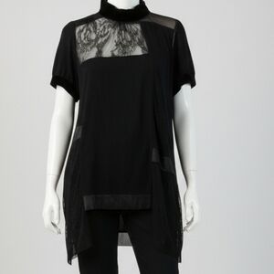 Marc by Marc Jacobs Black Silk Blend Sheer…